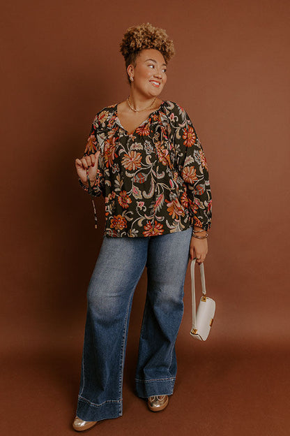 Sweet Serenade Floral Shift Top Curves