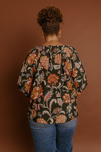 Sweet Serenade Floral Shift Top Curves