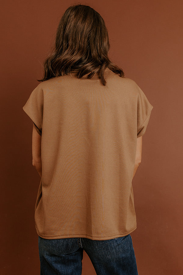 Chic Routine Oversized Vest Top in Mocha