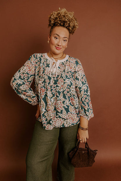 Feeling Dreamy Floral Shift Top Curves