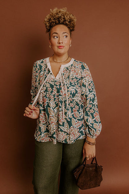 Feeling Dreamy Floral Shift Top Curves