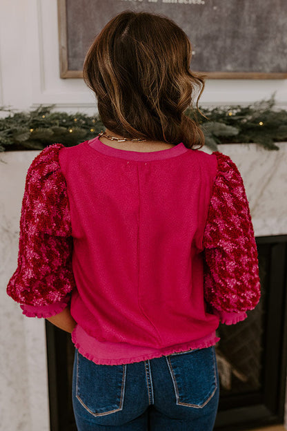 Toast To Fabulous Houndstooth Knit Top