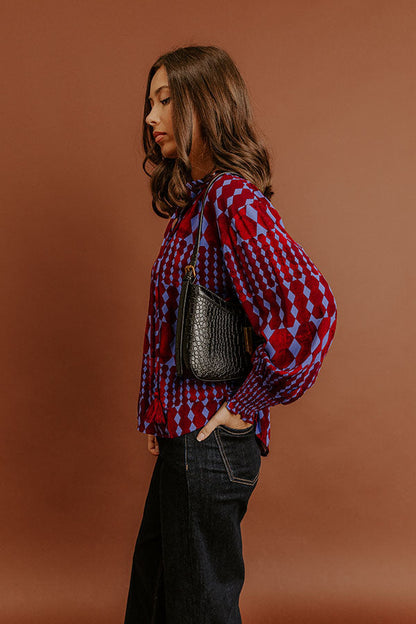 Soho Stroll Shift Top in Wine
