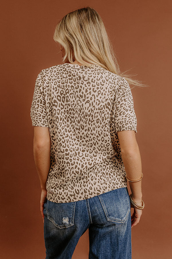 Rooftop Chic Leopard Knit Top