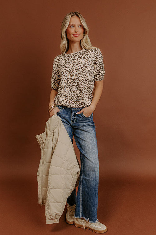 Rooftop Chic Leopard Knit Top