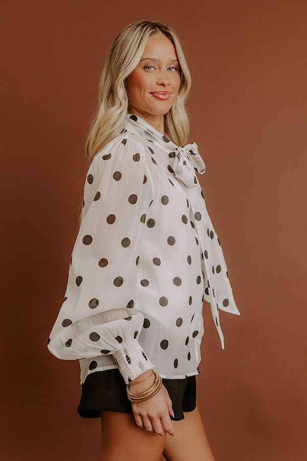 Paris Bound Front Tie Top