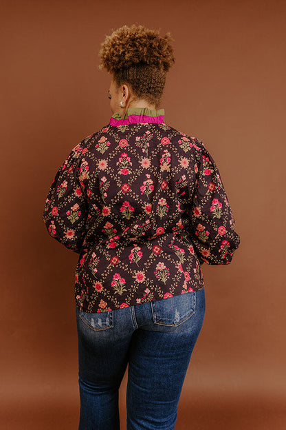 Park Avenue Poise Floral Top Curves