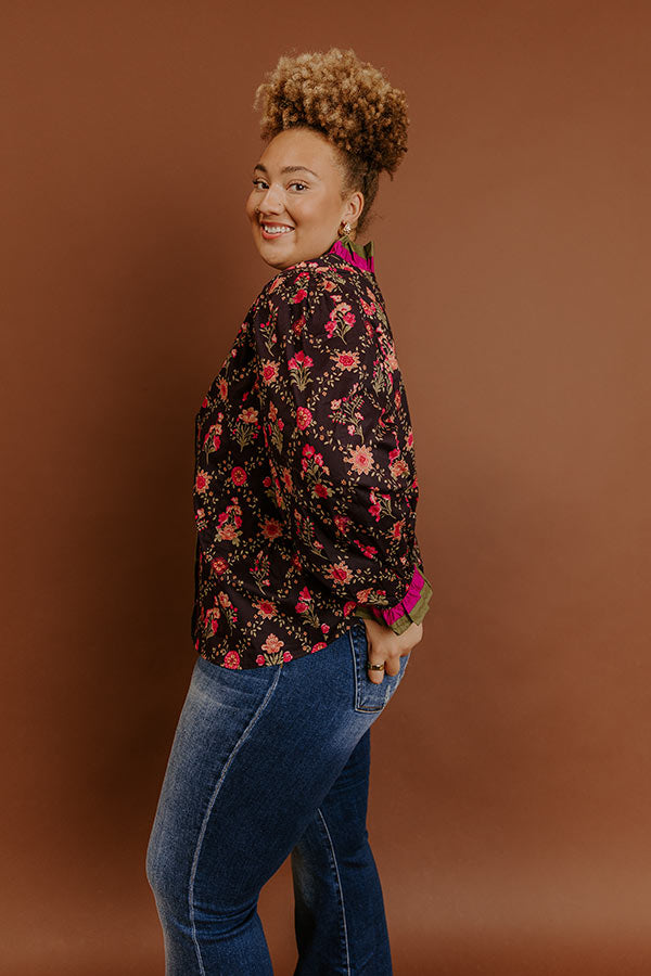 Park Avenue Poise Floral Top Curves