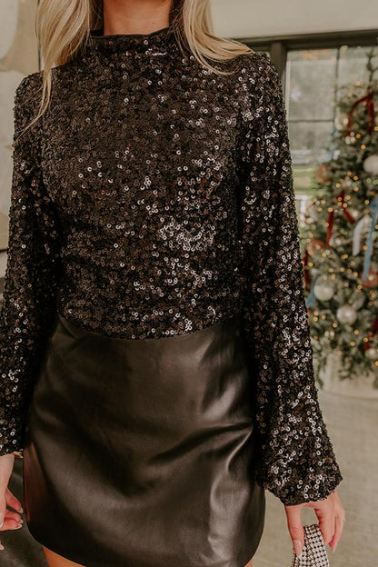 Midnight Affair Sequin Top