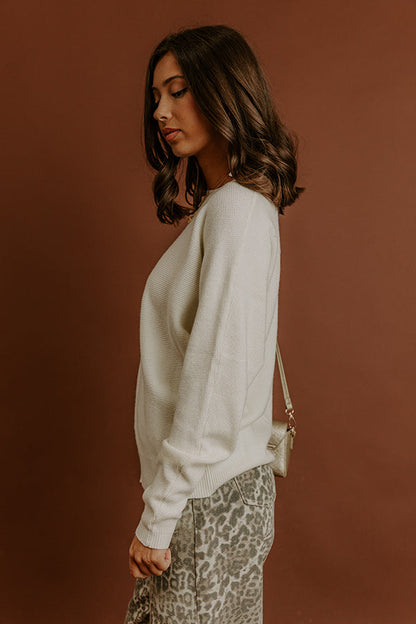Cozy Vibes Waffle Knit Top in French Vanilla