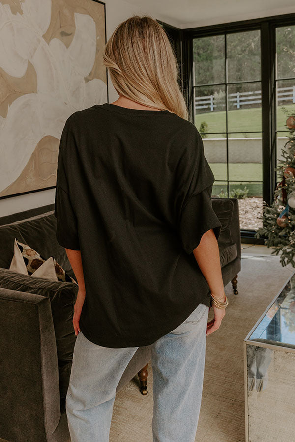 Ever So Effortless Oversized Tee in Black