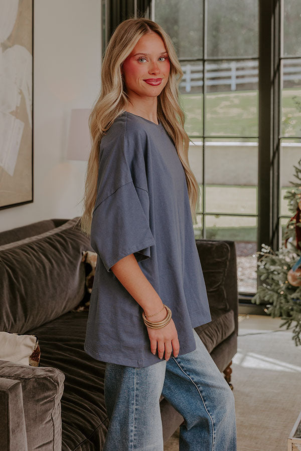 Ever So Effortless Oversized Tee in Riverside