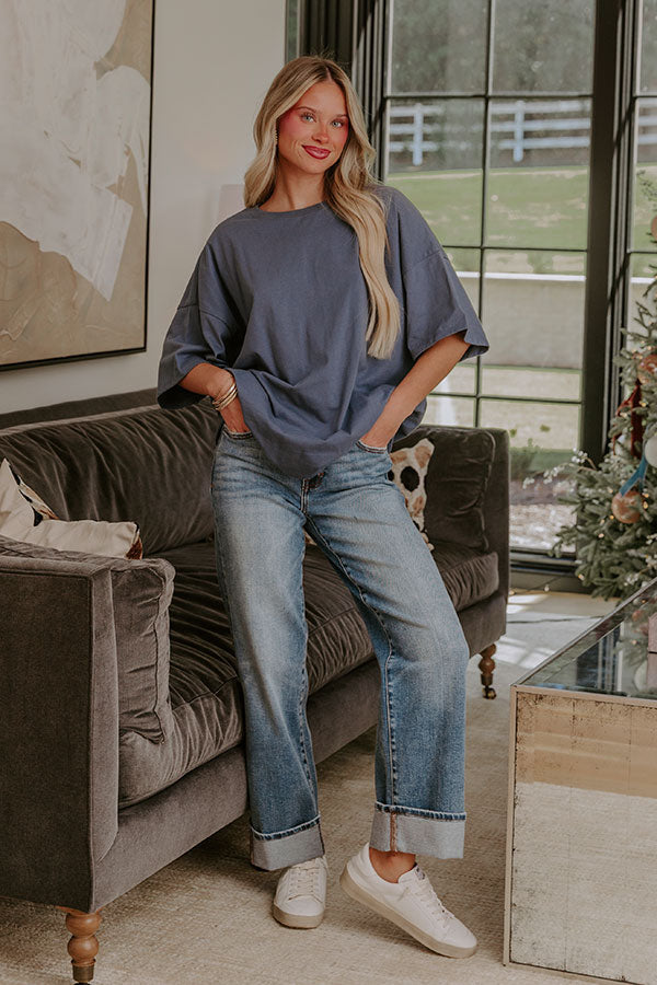 Ever So Effortless Oversized Tee in Riverside