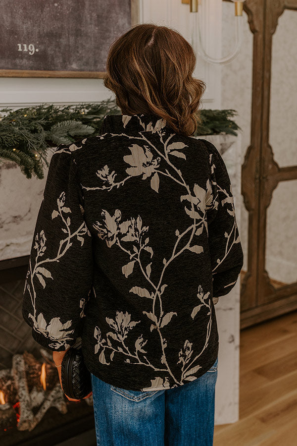 Poetic Muse Floral Jacquard Top