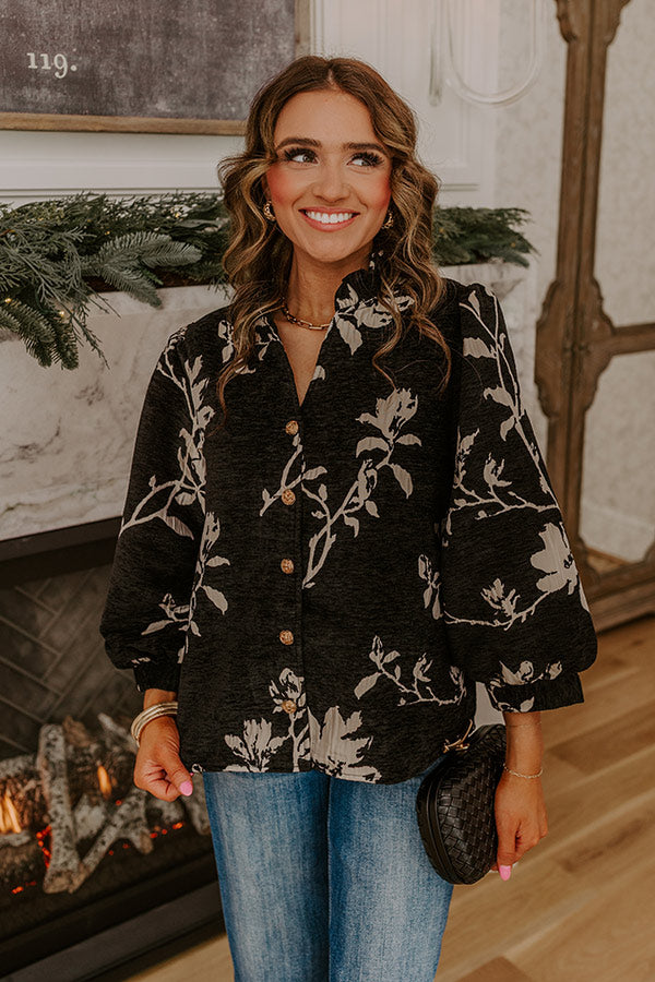 Poetic Muse Floral Jacquard Top