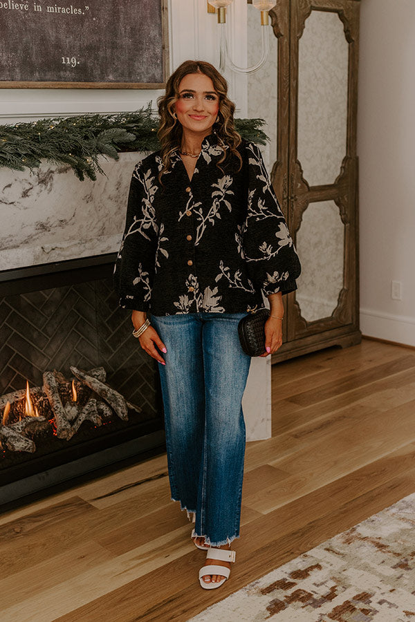 Poetic Muse Floral Jacquard Top