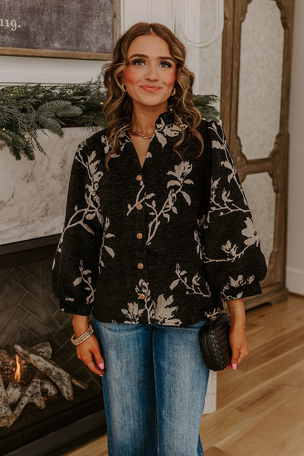 Poetic Muse Floral Jacquard Top