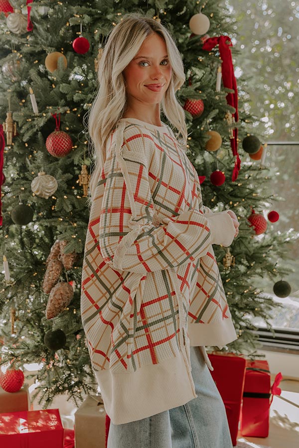 Cocoa And Cozy Oversized Waffle Knit Top