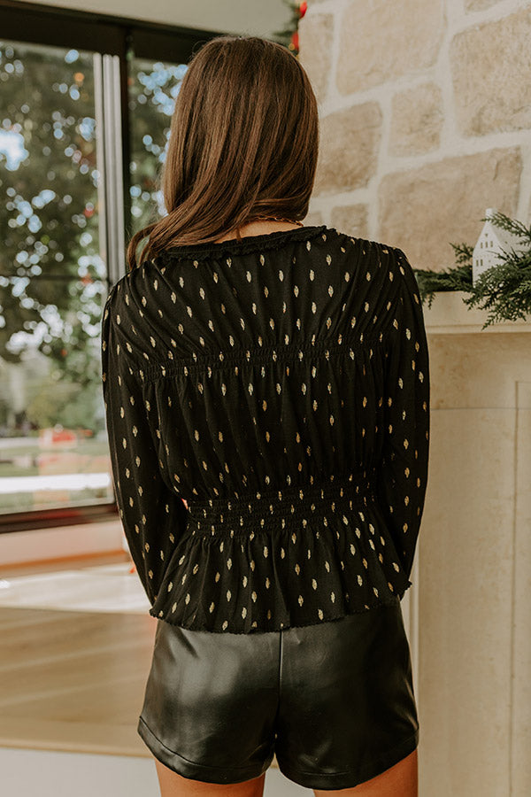 Candlelit Moment Peplum Top