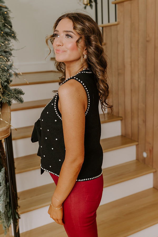 All The Sparkles Embellished Vest Top
