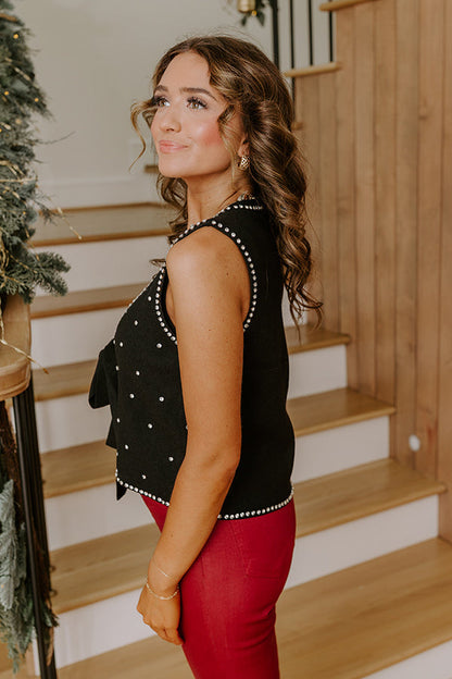 All The Sparkles Embellished Vest Top