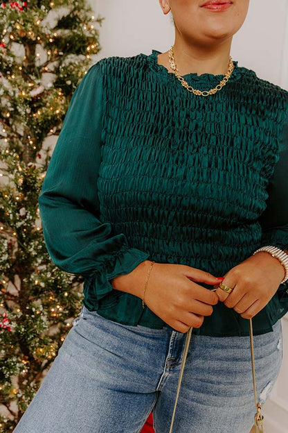 Madison Muse Smocked Top Curves