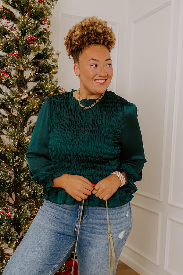 Madison Muse Smocked Top Curves