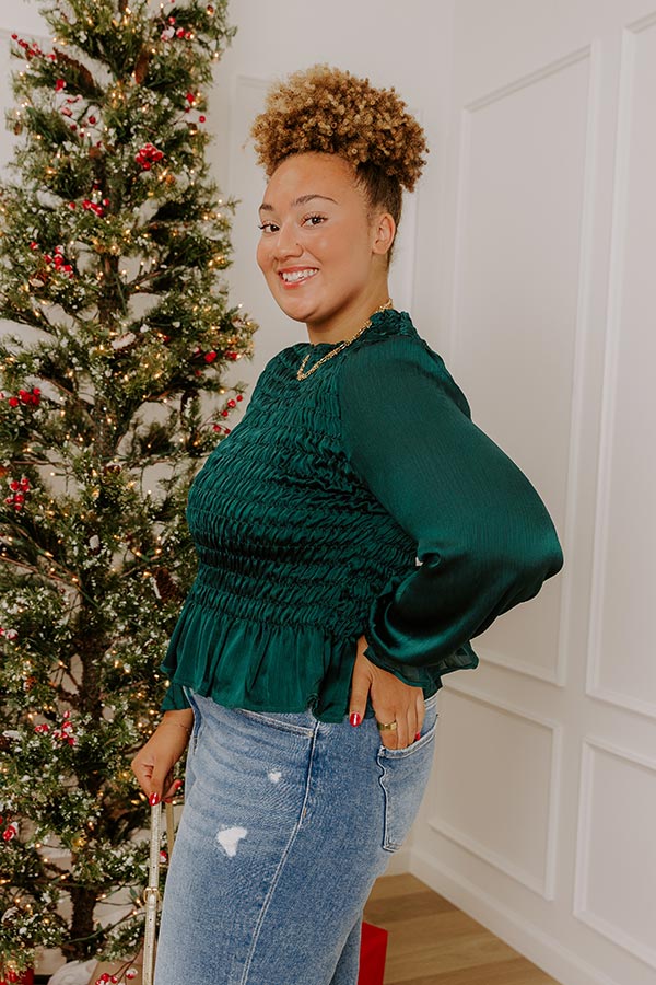 Madison Muse Smocked Top Curves