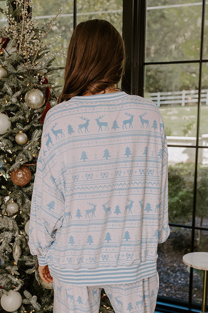 Holiday Cozy Velour Pajama Top