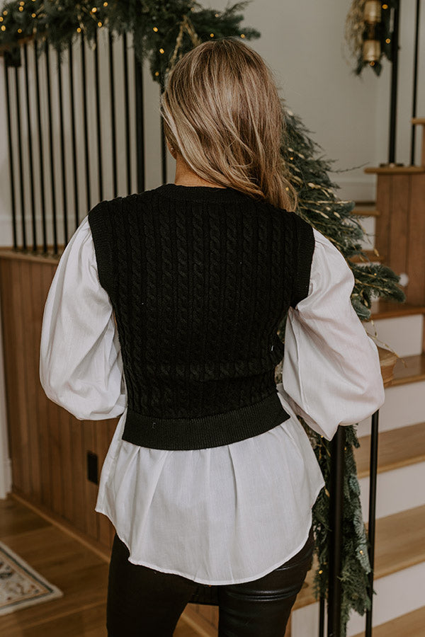 Midtown Muse Cable Knit Top