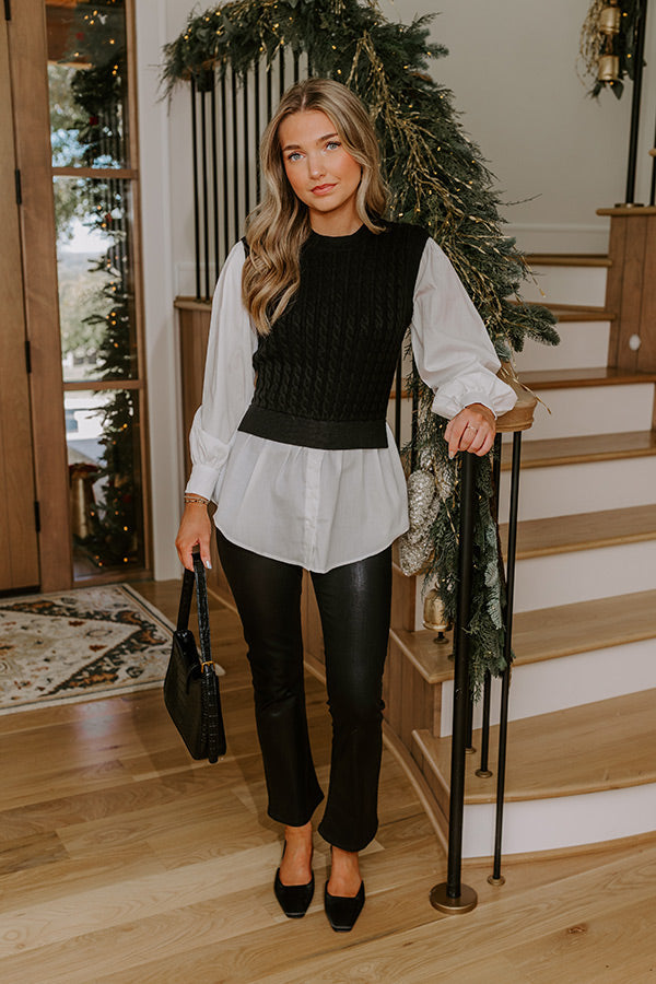 Midtown Muse Cable Knit Top