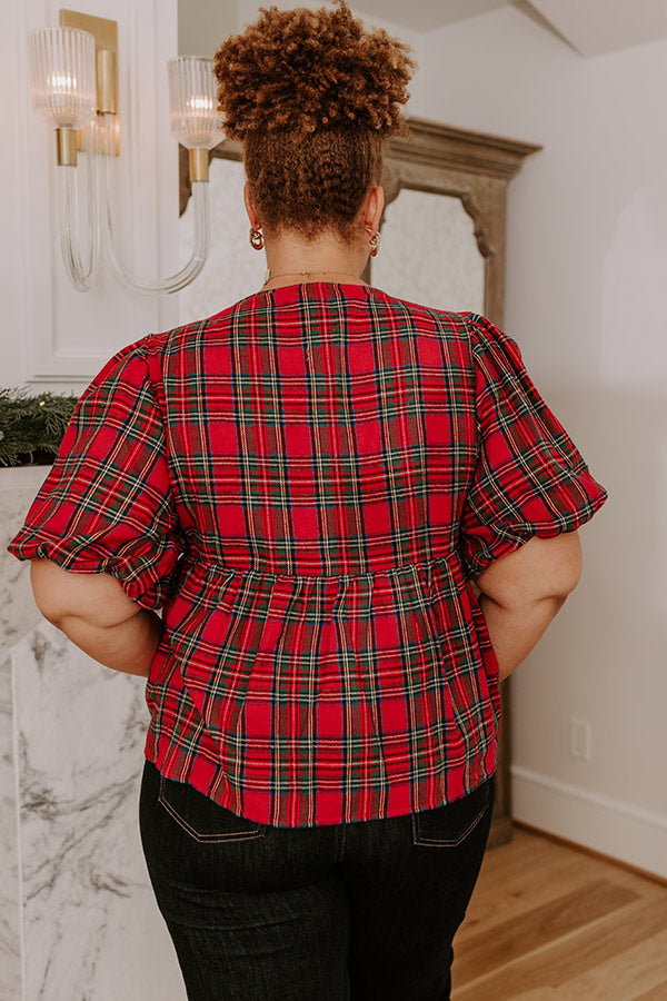 So Plaid To Meet Babydoll Top Curves