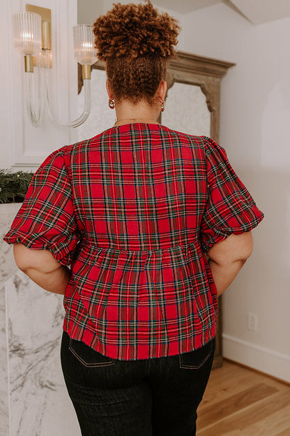 So Plaid To Meet Babydoll Top Curves