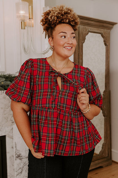 So Plaid To Meet Babydoll Top Curves