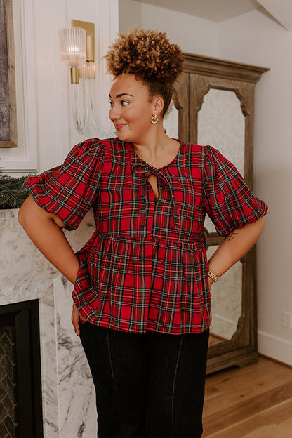 So Plaid To Meet Babydoll Top Curves