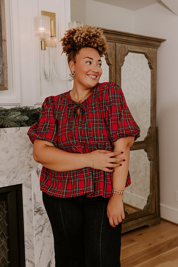 So Plaid To Meet Babydoll Top Curves
