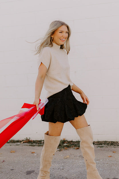 Always Grateful Knit Sweater Top in Oatmeal