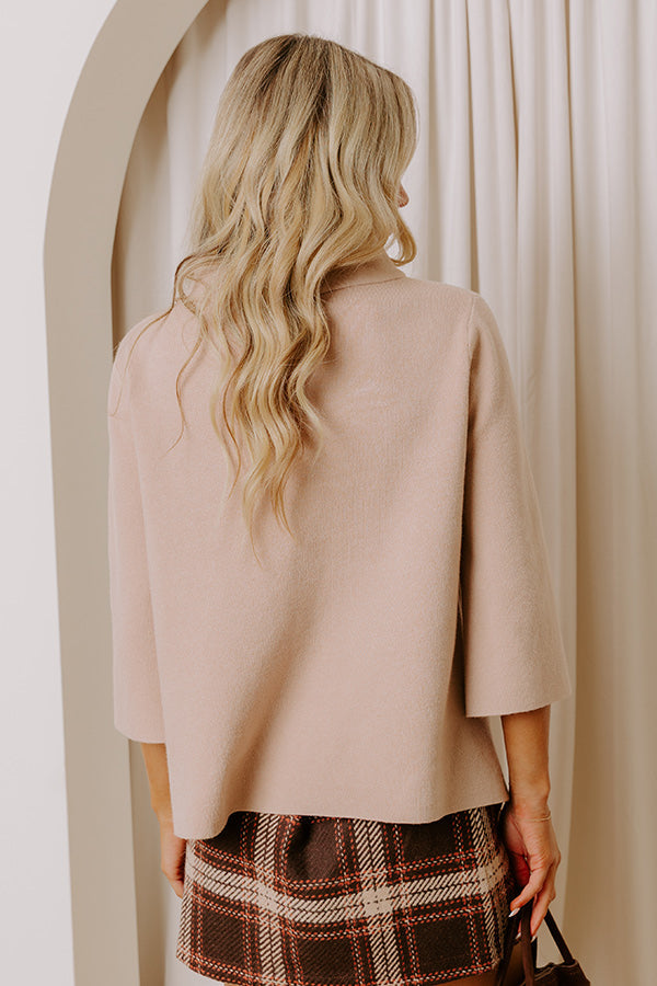 Simply Chic Sweater Top in Iced Latte