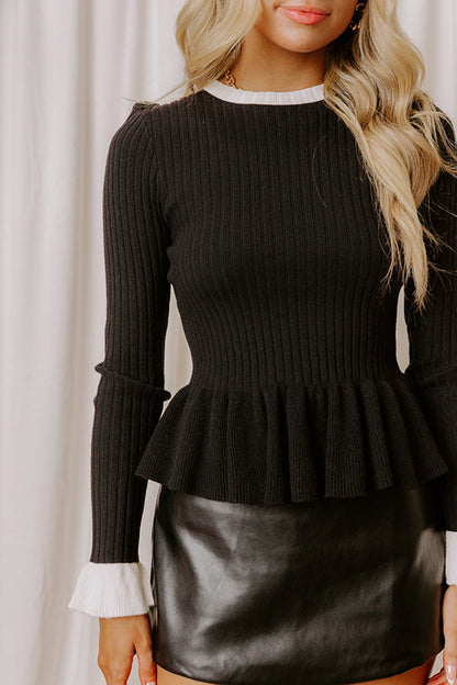 Penthouse Views Ribbed Sweater Top
