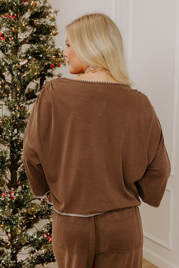 Simple Comforts Shift Top in Chocolate