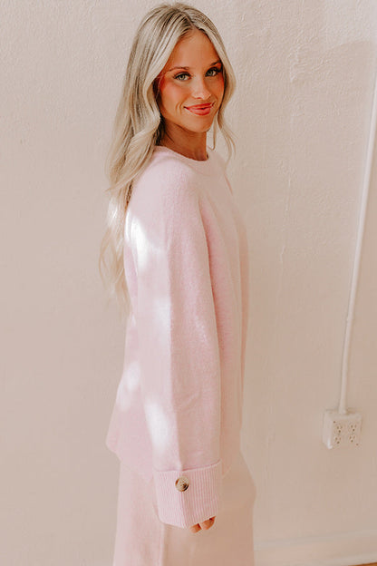 Falling for Cozy Knit Sweater Top in Light Lavender