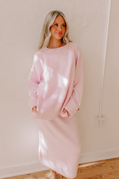 Falling for Cozy Knit Sweater Top in Light Lavender