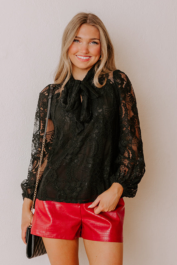 City Atelier Lace Front Tie Top