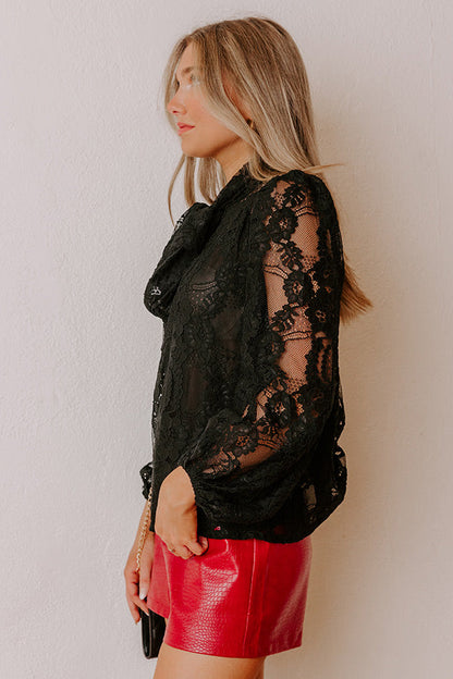 City Atelier Lace Front Tie Top