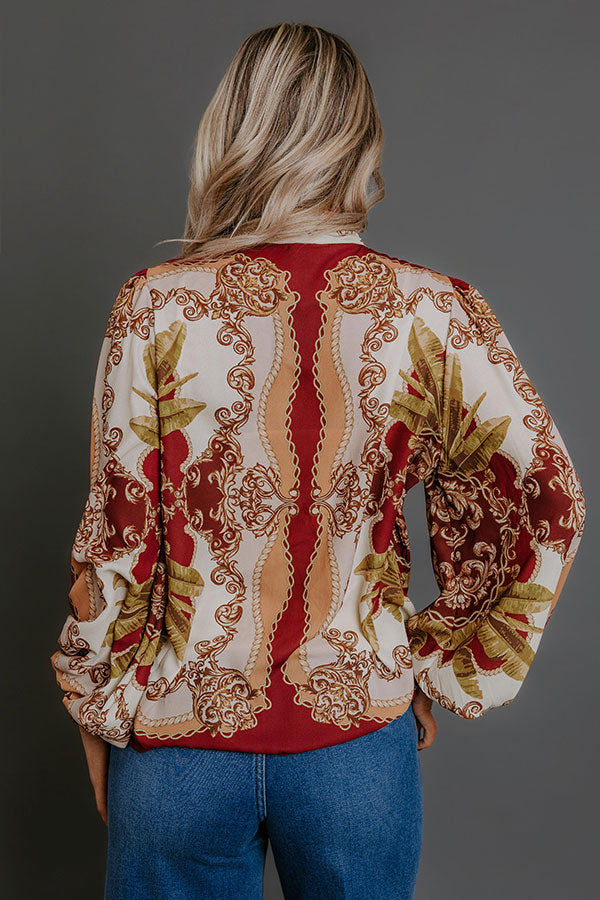 Soho Charm Front Tie Top