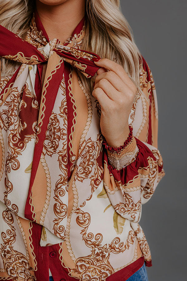 Soho Charm Front Tie Top