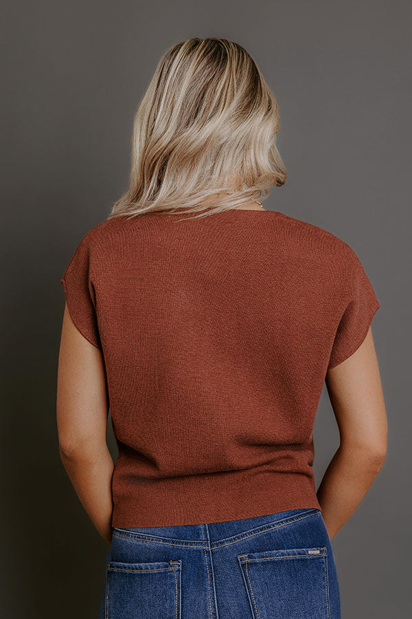 Heartfelt Moment Knit Button Up Top