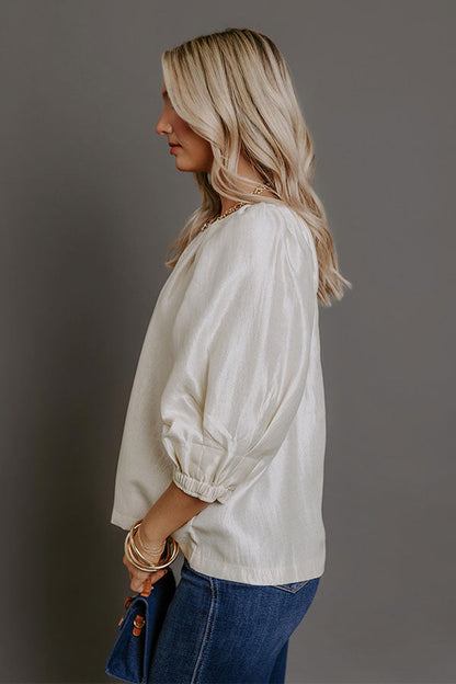 Social Chic Shift Top in Cream