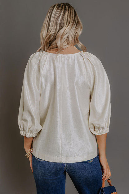 Social Chic Shift Top in Cream