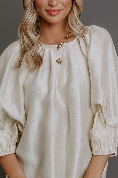 Social Chic Shift Top in Cream